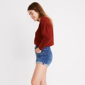 Madewell High Waist Button Front Denim Shorts